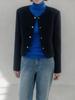 Memua Rolling Slim High Neck Knit (Blue)