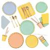 Disposable Party Supplies Set: Paper Plates and Cups for Birthdays and Weddings
