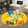 Simpsons Family, Chair Mat Round Rug Office Carpet, Machine Washable, Non Slip, Suitable for Living Rooms, Bedrooms