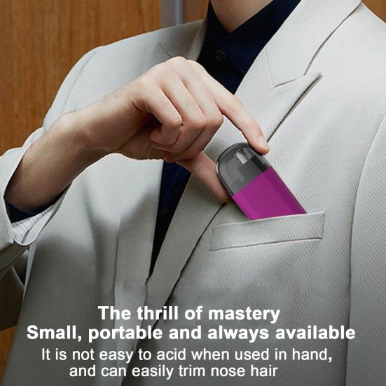 Nose Hair Trimmer IPX7 Waterproof Wet/Dry Use Low Noise Rechargeable Nose Hair Trimmer with Long