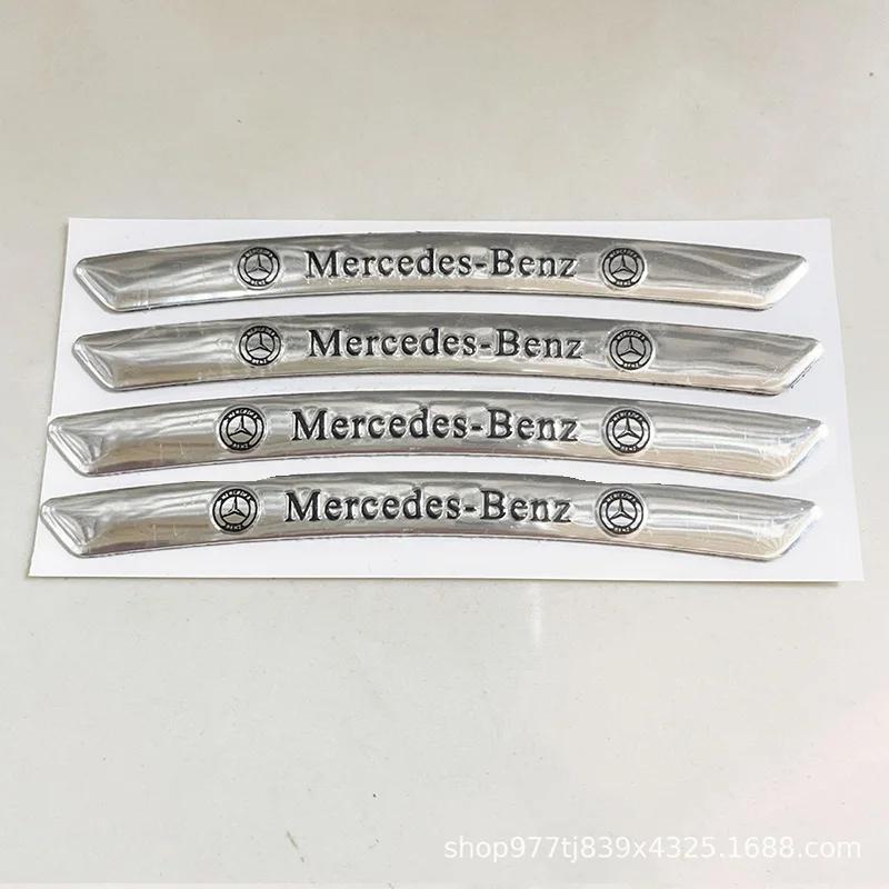 4pcs AMG Emblem Car Wheel Sticker Rims Cover Decal Accessories For  Mercedes Benz Brabus Smart Maybach W204 GLC CLA W205 W203