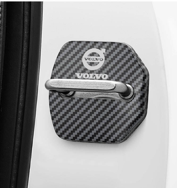 For Volvo 4Pcs Car Door Lock Cover Protective Case Accessories For Volvo XC60 XC90 S60 V40 V50 V60 XC40 V70 V90 S90 S80 C30 S40