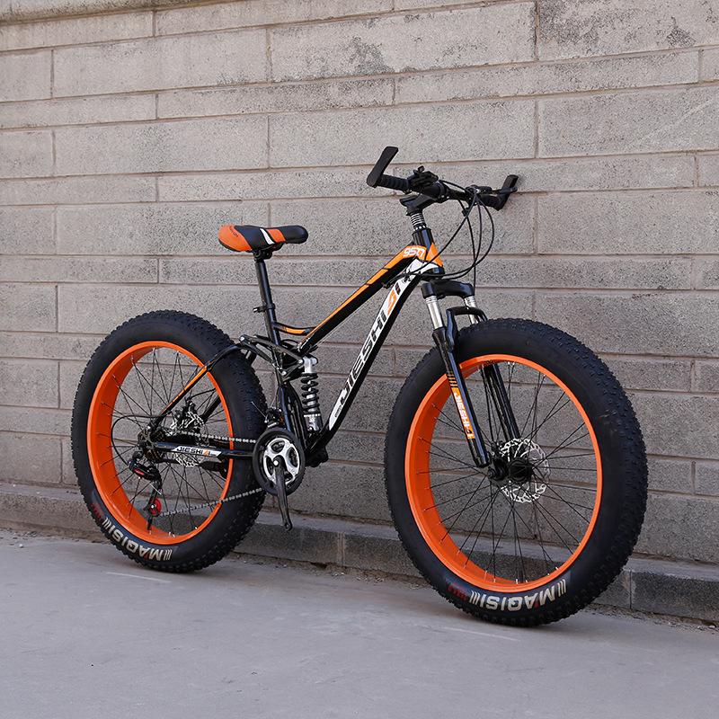 Adult Off-Road Mountain Bike with 4.0 Tires & Shock Absorption for Men, Women & Students