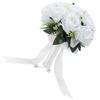 Bridal Bridesmaid Bouquet Innovative Simulation Rose Flowers Bunch Wedding Decoration White