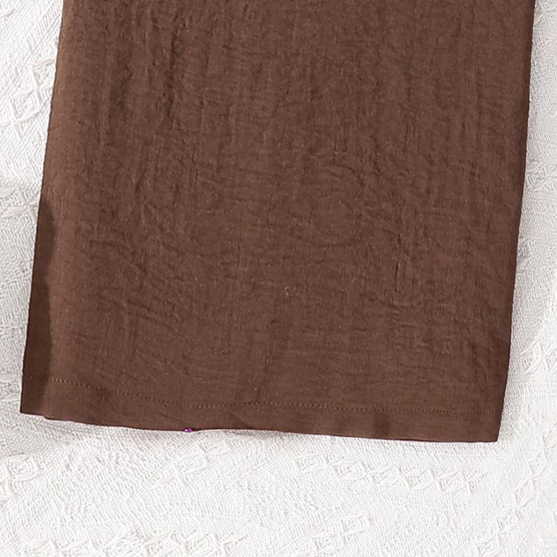 Dívčí oděvní set 8-12 let Jaro/Podzim Novinka Top s dlouhým rukávem s výstřihem do V + Ležérní kalhoty Dvoudílný