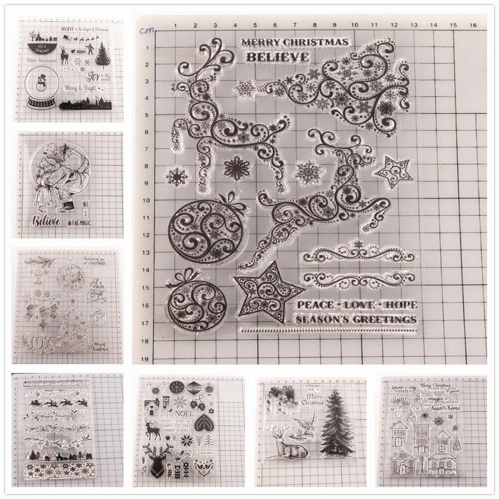 

2020 Рождественский олень, прозрачные штампы, сделай сам, скрапбукинг, принадлежности для рукоделия, силиконовая печать, фотоальбом, прозрачный штамп для штамповки