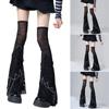 Maniche per gambe in rete estive Scaldamuscoli punk con teschio Calzettoni lunghi alla moda Maniche per gambe per sottoculture Streetwear per donna