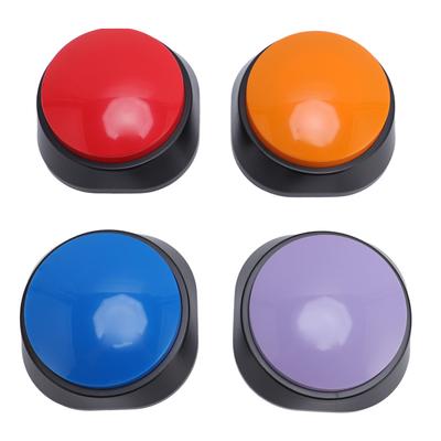 4PCS Voice Recording Buttons Pet Talking Training Buzzer for Cat Dog Communicating Home Blue