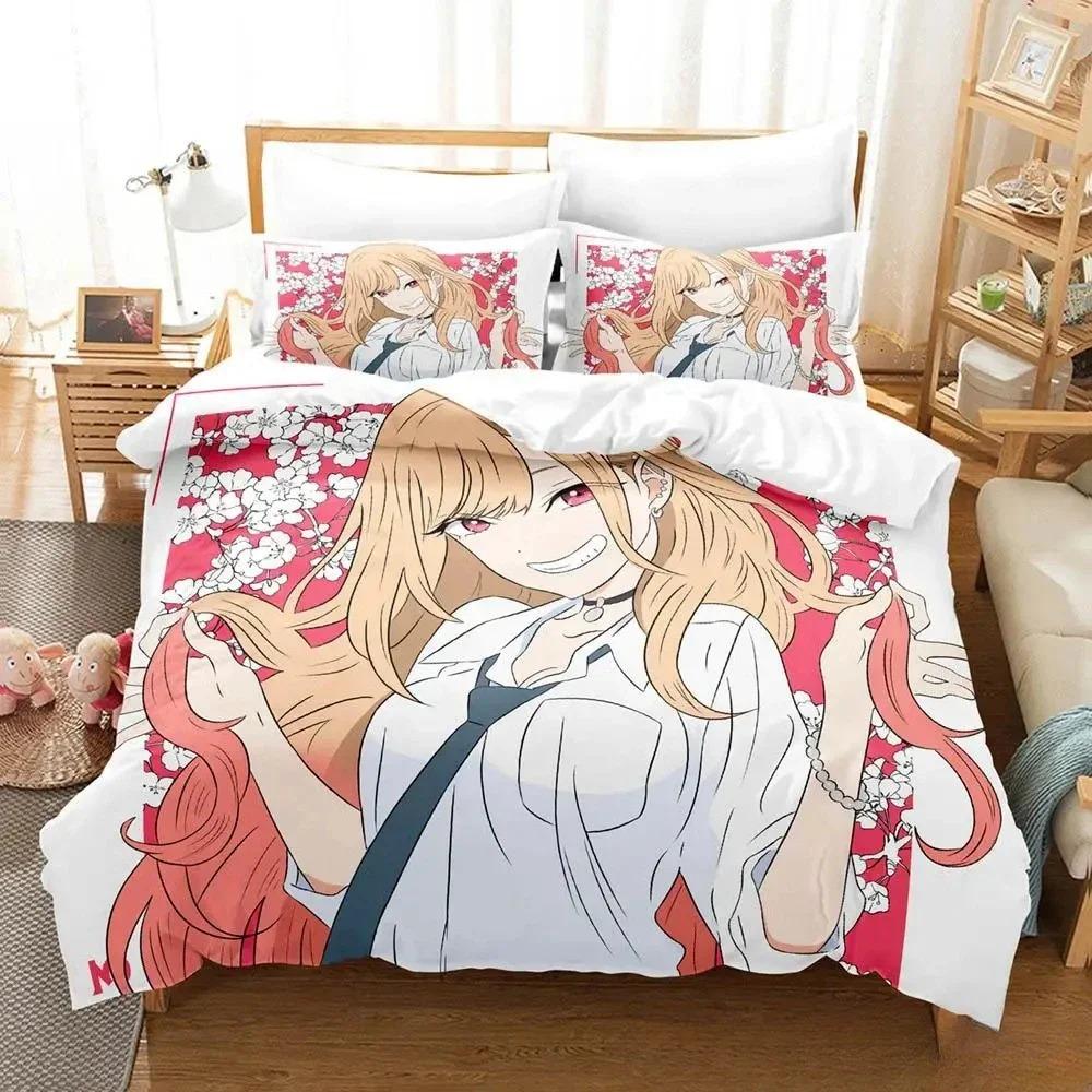 New Marin Kitagawa Bedding Set Single Twin Full Queen King Size Bed Set Adult Kid Bedroom Duvet Cover Sets 3D Print Anime Bed