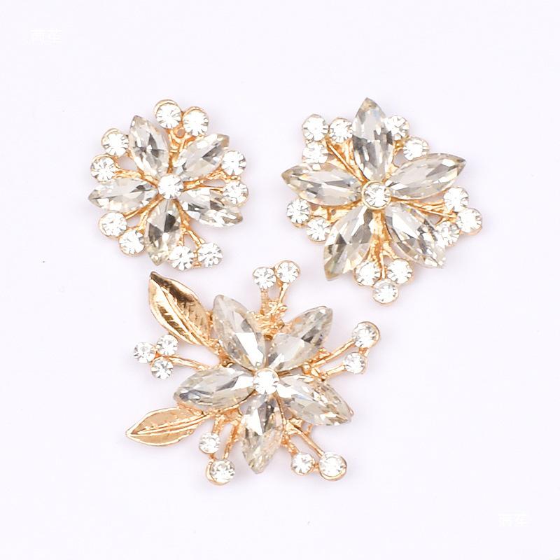 Water Drop Rhinestone Flower Leaf Alloy Fashion Bow Tie & Shoe Ornament Accessory.