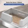 Extra Large Stainless Steel Cat Litter Box High Side Anti-Leak Litter Tray With Secure Lid And Litter Scoop