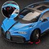 1/18 Bugatti Chiron PUR SPORT Alloy Sports Model Diecasts Metal Racing Super Car Model Simulation Sound and Light Kids Toys Gift