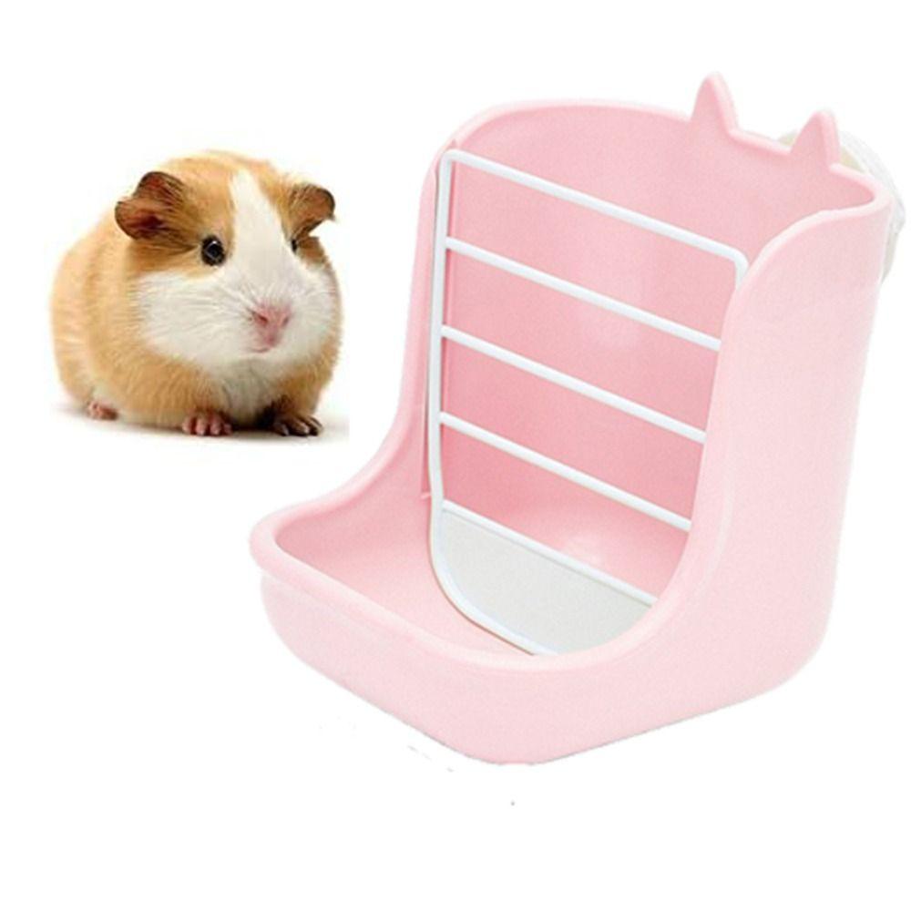 Anti Scratching Rabbit Cage Bowl Fixable 2 in 1 Food Trough Fixed Hay Feeder Holder  Small Animal