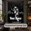 Personalisierte Wandtapisserie, Elvis Presley Benutzerdefinierter Text, Weiche Stoff-Wandkunst für die Innendekoration