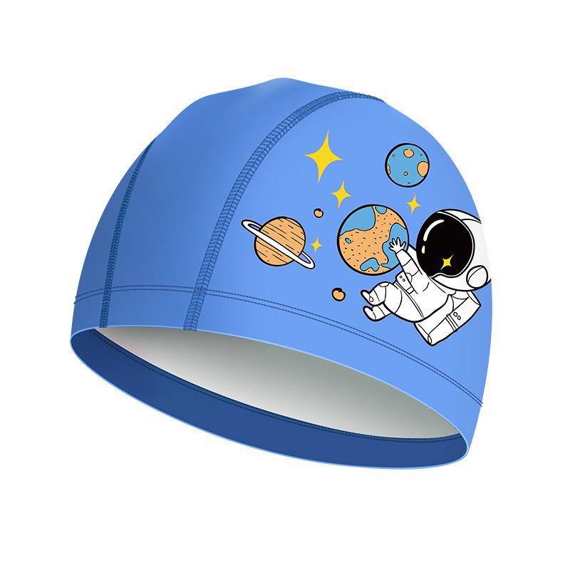 Children's Waterproof Silicone Swim Cap with Ear Protection for Large Head Circumference - Comfortable Fit for Boys and Girls.