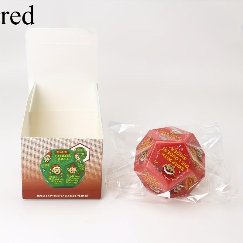 1PC 2026 New Christmas Gift Exchange Dice - 12-sided (D12) party game with elves and snowflake designs