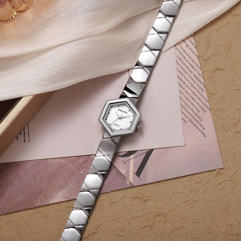 Rare Antique-style Watches Fashion Niche Light Luxury Exquisite Women's Quartz High-grade Diamond Triangle Oval Dial Fashion Watch