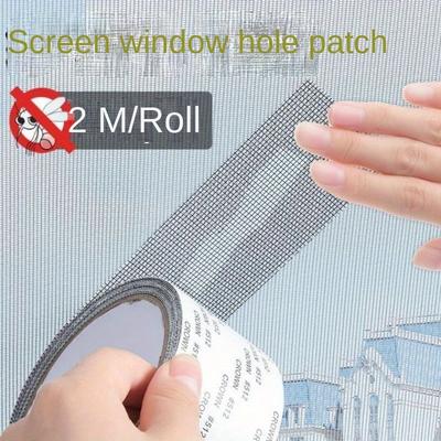 Window Screen Repair Tape Self Adhesive Mesh Tape Net Door Fix Patch Anti Insect Mosquito Mesh Broken Holes Repairing