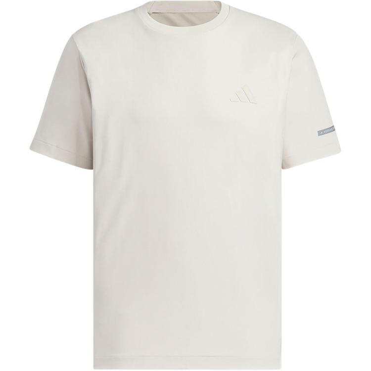 

Adidas Logo Round Neck Short Sleeve T-Shirt Men T-Shirts Beige JL6050 L