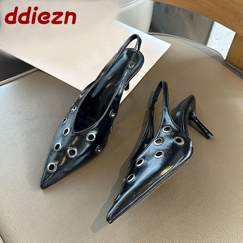 Fashion Big Size 43 Fashion Metal Women Pumps Heels Shoes New In 2025 Female Pointed Toe Footwear Party Ladies Thin High Heels Shoes