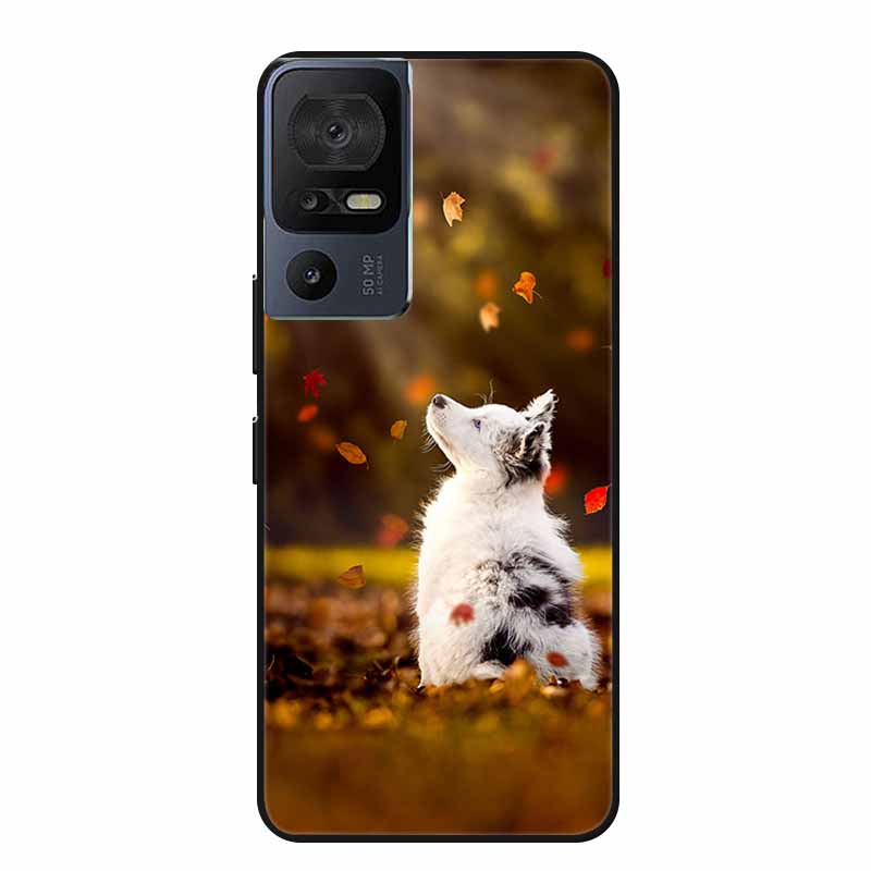 Für TCL 40 SE Handyhülle 40SE Hülle Schwarzes Silikon Weiche Rückseite Hülle Für TCL 40 SE Hülle Funda Für TCL40SE Capa 6.75" Schale