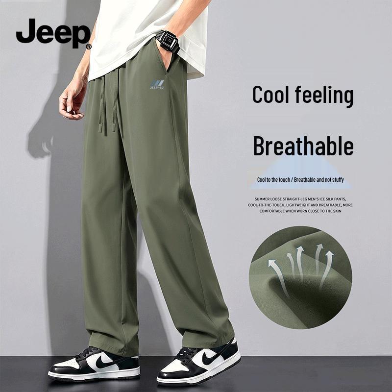 JEEP Men s Ice Silk Quick-Dry Casual Pants 4XL