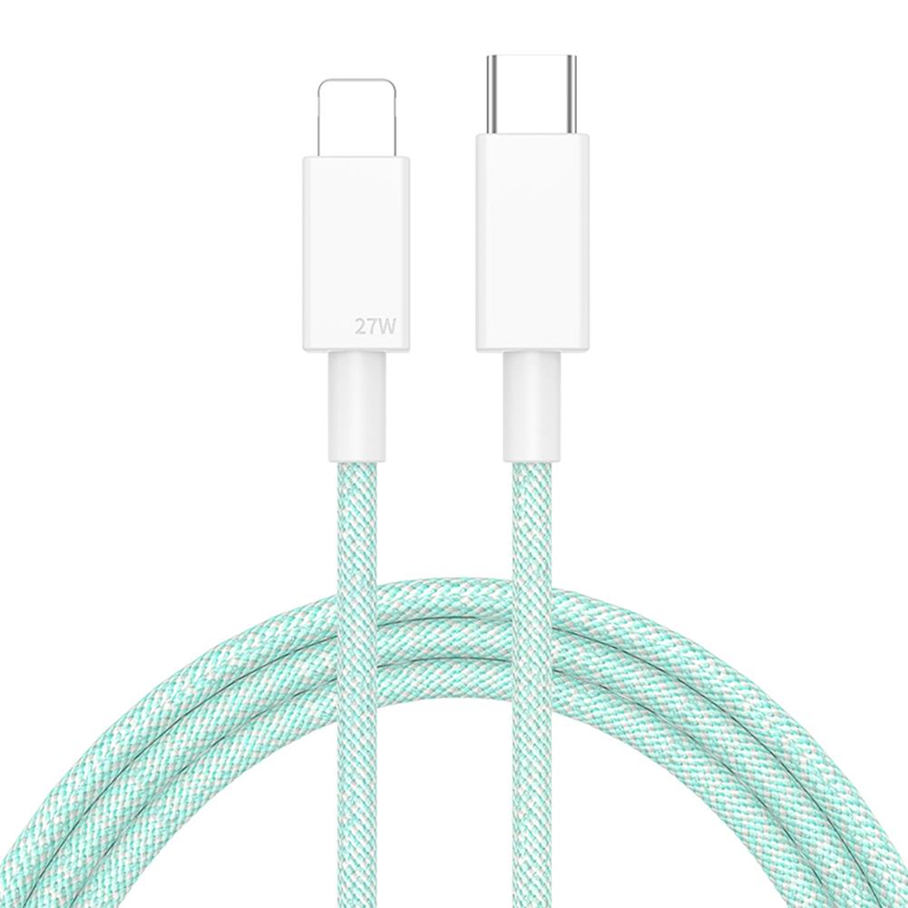 Pd Data Cable 27w Fast Charging Cable 20w/18w Braided Data Line Compatible For Iphone 12 Iphone 13 Mobile Phone