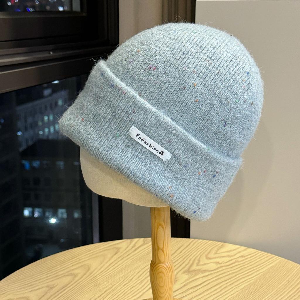 New Star Dot Color Hat Women's Winter Woolen Hat Fashionable Knitted Hat Autumn and Winter High Quality Warm and Versatile Cold Hat