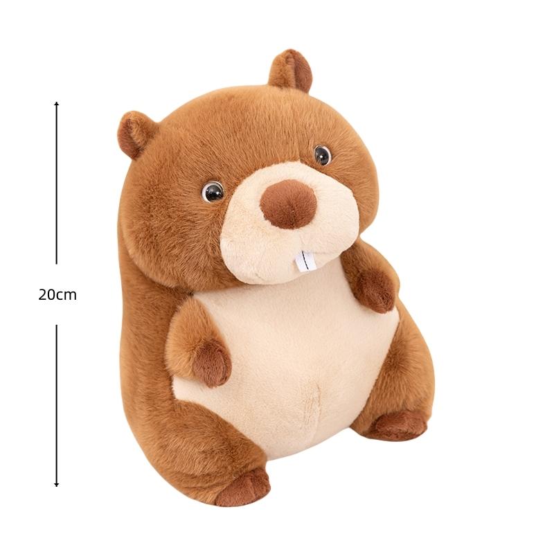 Peluche Marmotte Potelée Kawaii Oreiller Peluche Animale Mignonne Stupide Jouet Doux Oreiller de Sommeil Câlinable Cadeau Pour Enfants