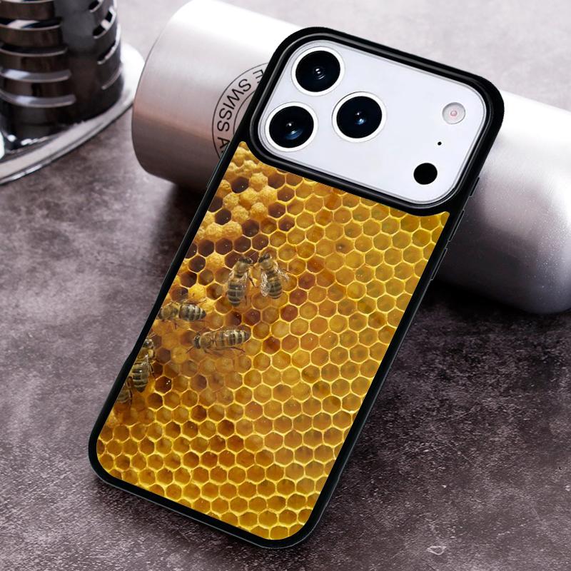 Honey Comb Phone Case for iPhone 17 16 15 Pro Max Air 14 13 12 11 Plus Shockproof Cover