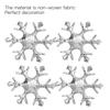 200 Pcs Snowflakes Confetti Non Woven Fabric Christmas   Party Decoration Snowflakes(Silver )