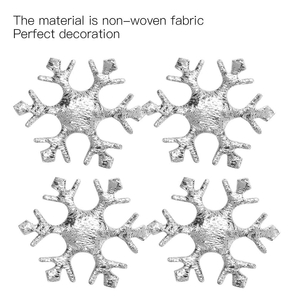 200 Pcs Snowflakes Confetti Non Woven Fabric Christmas Party Decoration Snowflakes(Silver )