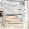 4-Schichtige Transparente Kunststoff-Aufbewahrungsbox Abdeckung Unterteilte Schubladen-Aufbewahrungsbox Baustein-Aufbewahrungsbox Tragbare Aufbewahrungsbox