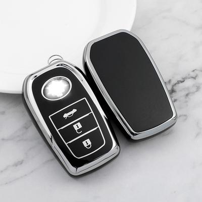 Silver Tpu Car Key Case Cover For Toyota Yaris Prius Camry Corolla Avensis Verso Prado Reiz Crown Rav4 C-Hr Aygo Scion Tc Im