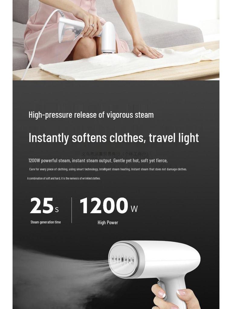 2026 Portable Handheld Garment Steamer and Iron for Home and Dorm Use