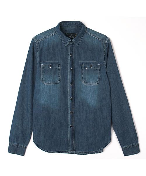 Arrange Washed Denim Shirts Denim/L