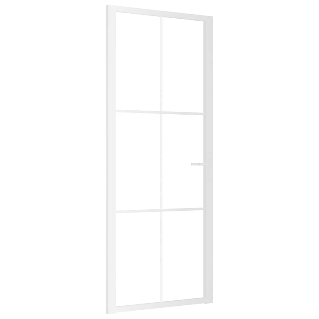Vidaxl Interior Door, 83X201.5 Cm, White, Esg Glass And Aluminum