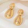 High-End European & American Water Drop Glossy Earrings: Exaggerated Style for Versatile Women's Party Looks