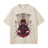 T-shirts Lavés Vintage Y2K Hip Hop Rétro Punk Anime Hunter X Hunter Imprimé Coton T-shirts Harajuku Femmes Hommes Haut d'Été
