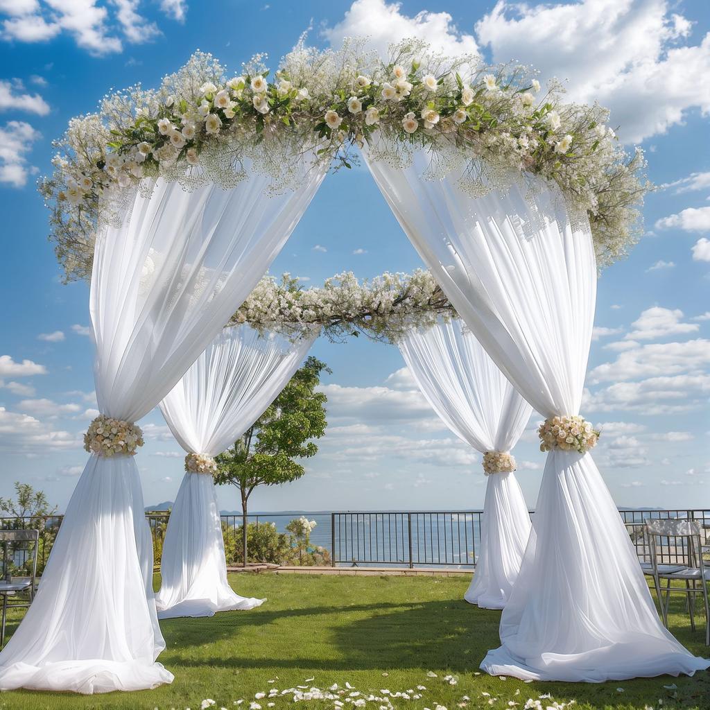 10/5/3/2/1M Wedding Tulle Backdrop Curtains,Sheer Backdrop Curtains,Birthday Party Baby Shower,Photography Backdrop Decoration