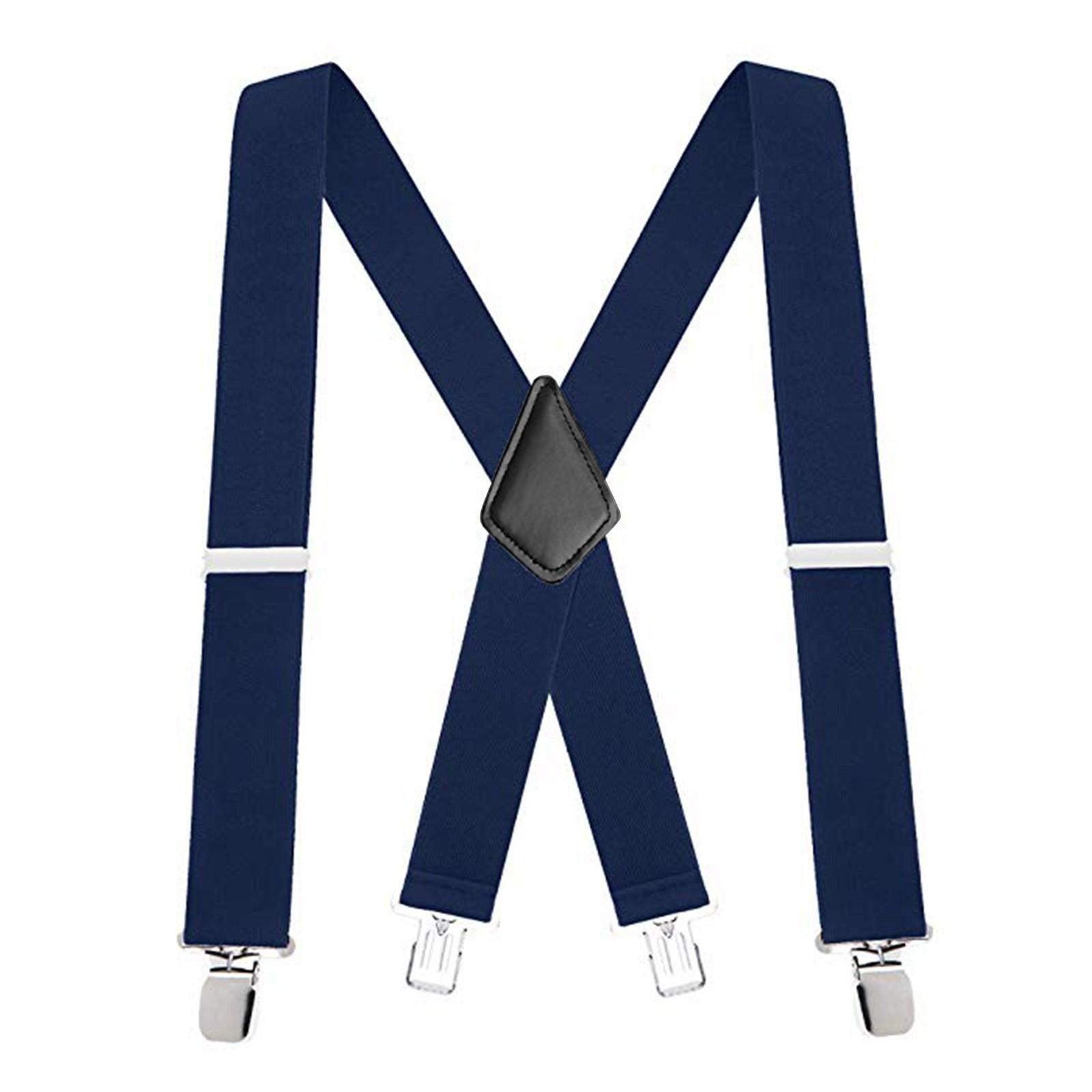 

Подтяжки для мужчин, широкие регулируемые мужские подтяжки X-Back с прочным зажимом для работы One Size