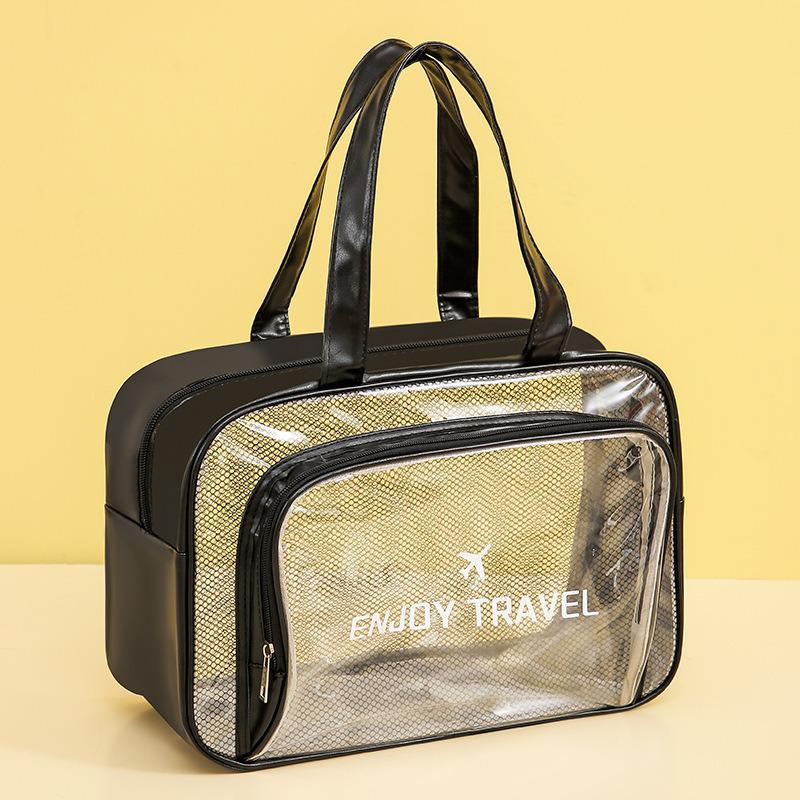 Waterproof Fitness Travel Bag - Large Capacity, Wet/Dry Separation, Thickened Transparent Portable Handbag