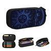 Celestial Mystic Esoteric Magic Sun Moon Pencil Cases for Students School Pen Box Pencil Bag Big Capacity Pencil Pouch