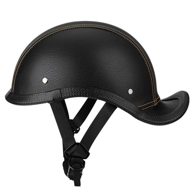Protective Helmet Retro Scooter Equipment Vintage Casco Vintage German for Off -Road Protective Visor Mouth and Nose