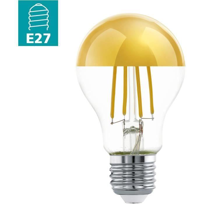 Ampoule LED E27 - EGLO - Tête Miroir Doré - 7,5 Watts - 806 Lumens - Blanc Chaud