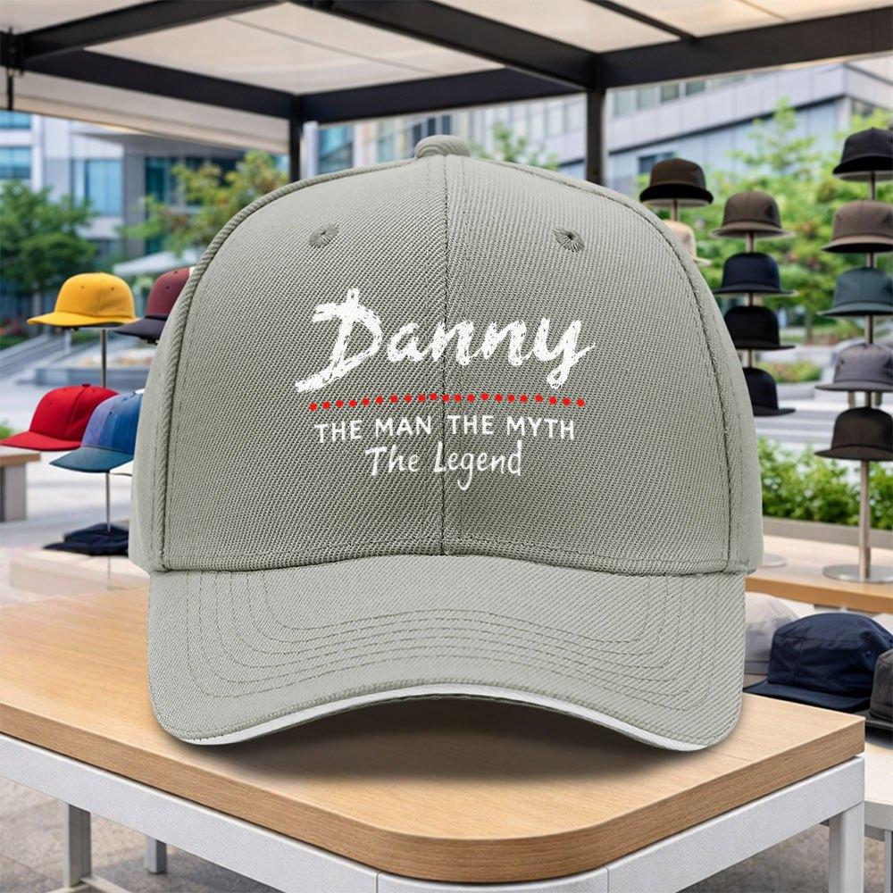 Danny Legend Text Adjustable Baseball Cap  Trendy Print Duckbill Cap for Outdoor Sports Camping Golf  Hip Hop