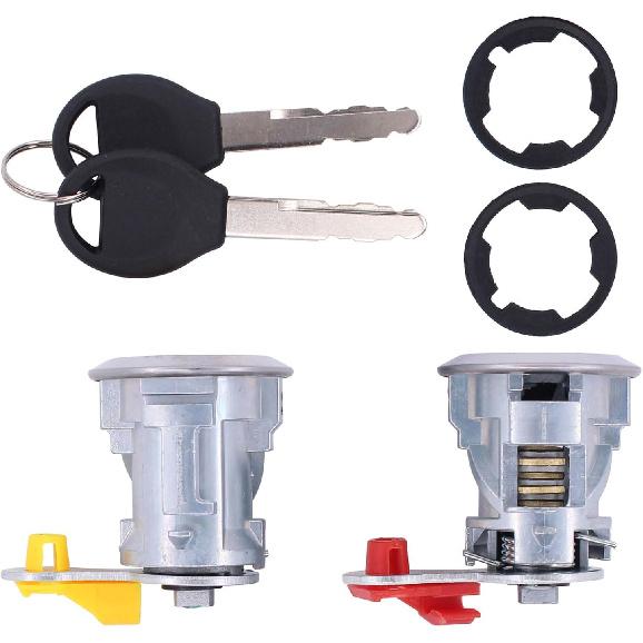 ApplianPar 2Pcs Front Left Right Door Locks with Keys for Nissan Altima 1998-2003, Frontier 1998-2004, Pathfinder 1996-2004, Xterra 2000-2004 Replace