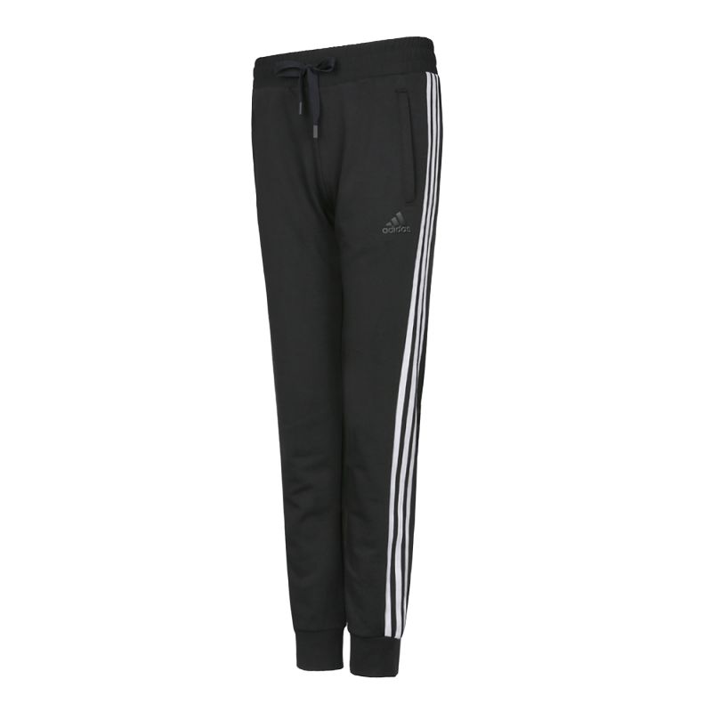 Adidas Lifestyle Casual Series PT FT CH 3S ANK Solid Color Lace-Up Comfortable Long Pants Knitted Sports Pants Women Pants Black CX5172