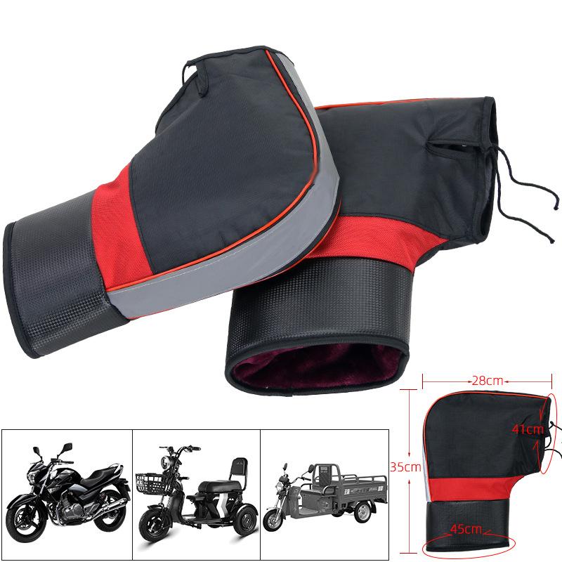Motorcycle Protective Handlebar Set Luxury Stitching Winter Battery Car Windproof And Velvet Thickened Handlebar Set Waterproof