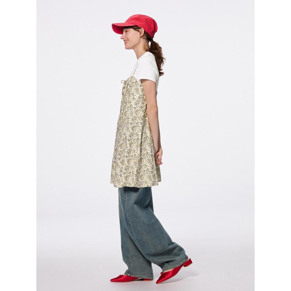 Gu By Uniqlo Flower Print Mini Camisole Dress+x